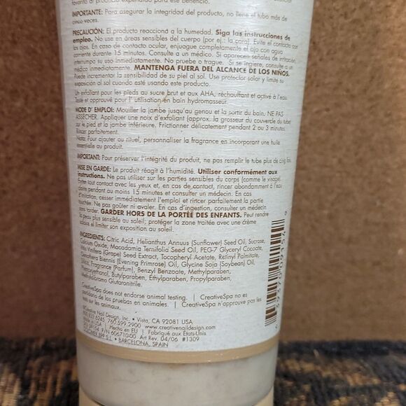 Creative Spa RawEarth SpaPedicure Foot Buff Warming Sugar Scrub 15 oz. - Picture 5 of 5